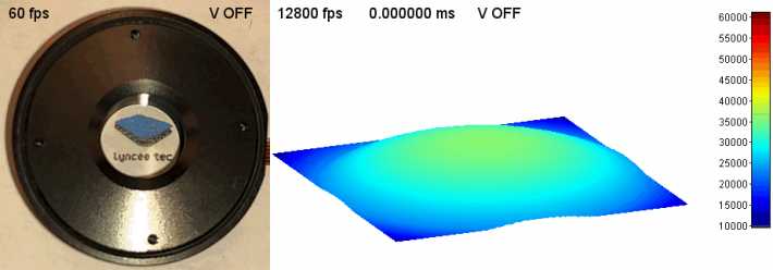 Tunable lens recorded with a color video camera at 60 fps VS. high speed DHM at 12800 fps